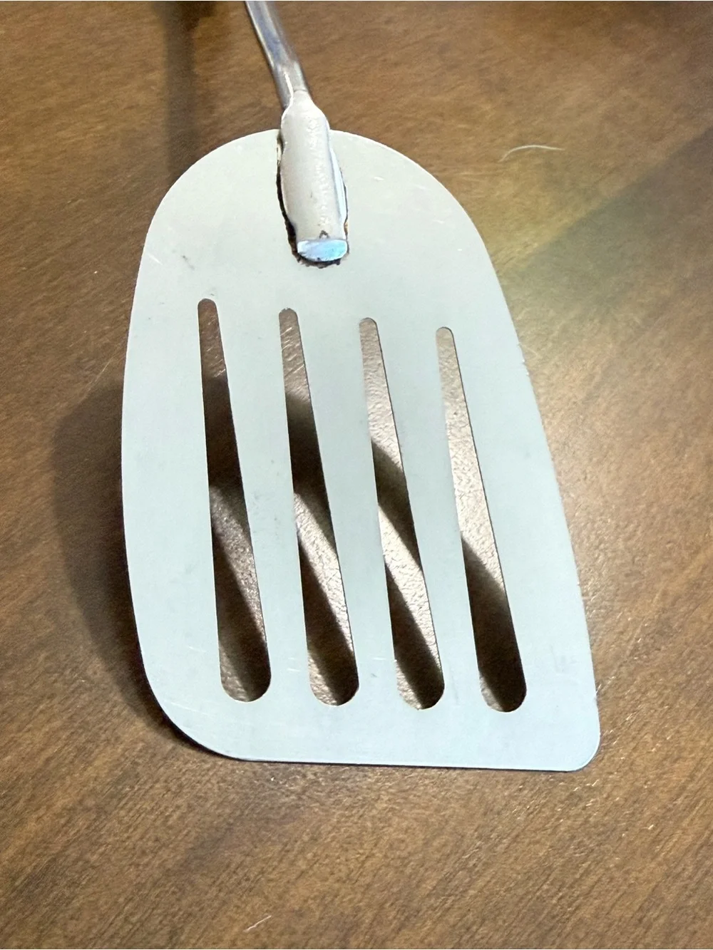 Vintage EKCO Slotted Turner Spatula Green Handle Made in USA Chromium Plated